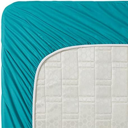 Clara Clark Bed Sheets, Premier 1800 Series 4 Piece Bed Sheet Set, Deep Pocket, Wrinkle, Fade, Stain Resistant, Luxury Soft Bedding Sheets & Pillowcases, Queen, Teal