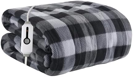 Soypipo Electric Heated Blanket 72"x84", 4 Heat Settings 10-Hour Auto-Off