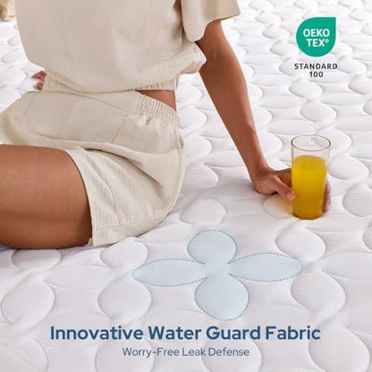 BEDLORE Twin Waterproof Mattress Protector, Soft & Breathable Mattress Pad