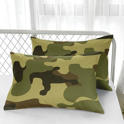 Nttopship Army Green Camo Comforter Set for Girls Men，Twin Size Army Green Camouflage Bedding Sets for Kids Boys Girl,Ultra Soft Lightweight Kids Room Decor(Army Green, Twin Size)
