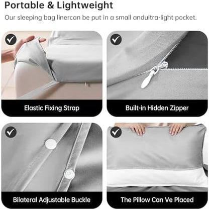 Sleeping Bag Liner, Travel Sheets for Hotel, Sleep Sack for Adults