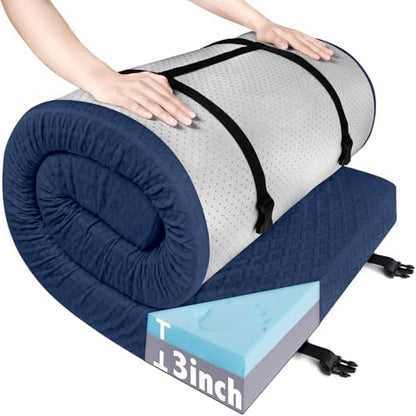 Memory Foam Camping Pad 3 Inch Thick, Soft Sleeping Pad, Pad Only