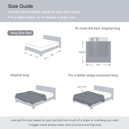 Homelike Moment Oversized King Comforter - Bed Duvet Insert Lightweight