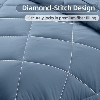 FUANNA Full Size Comforter Sets 7 Pieces, Luxury Bed Set, Soft Bed in a Bag