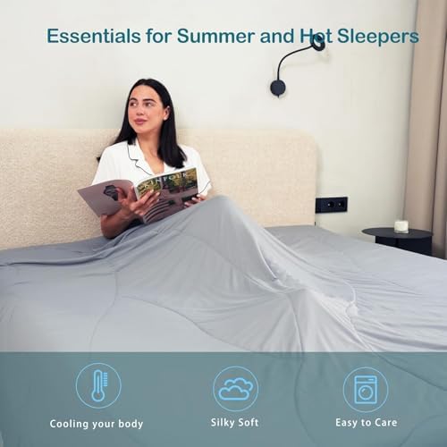 ACCURATEX Cooling Comforter Queen Size, Cool Blanket for Hot Sleepers,90x90