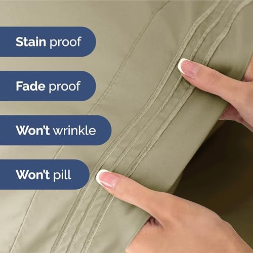 King Size 4 Piece Sheet Set - Ultra Soft & Cooling Sheets- Taupe