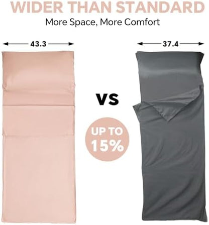 Sleeping Bag Liner,Extra Wide Travel Sheets for Hotel,3 Size