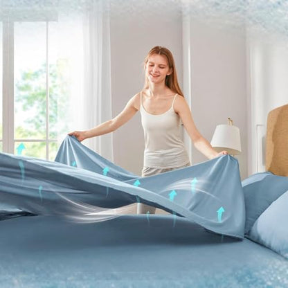 Comfort Spaces Coolmax Moisture Wicking Cooling Sheet Set, King 4 Piece