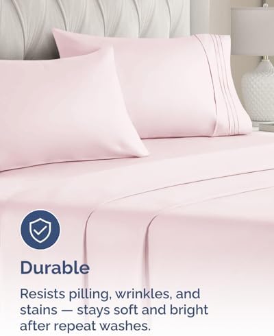 Queen Pillow Cases Set of 10 - Ultra Soft Pillowcase Covers - Lavender Pink