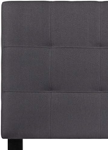 Flash Furniture Twin Tufted Fabric Headboard, Dark Gray