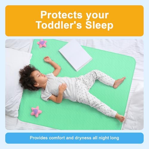 GREEN LIFESTYLE® Washable Underpads - Heavy Absorbency Reusable Bedwetting Incontinence Pads for Kids, Adults, Elderly, and Pets - Toddler Mattress Pads for Bed, Sofa, Floor (Pack of 1 - 34x52)