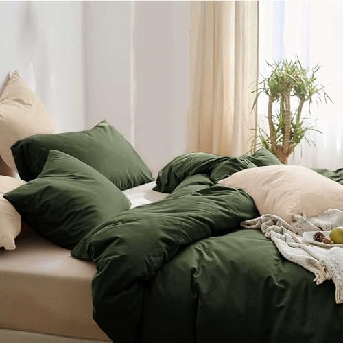 Comforter Set Twin/Twin XL Size Dark Olive Green 2 Piece