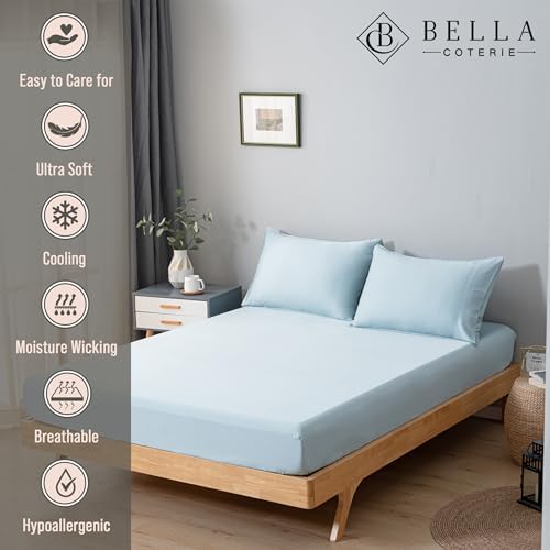 Bella Coterie | Luxury Bamboo Viscose Split King Size Fitted Sheet Only