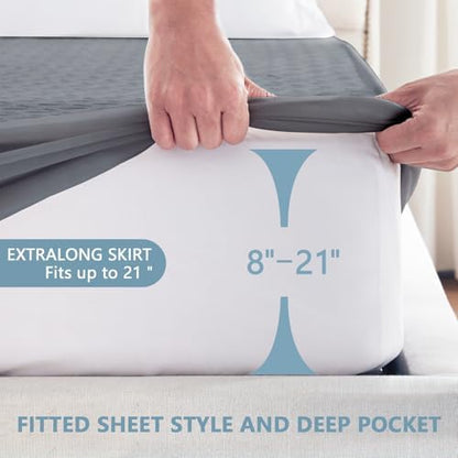 Premium Waterproof Mattress Protector Twin Size, Noiseless Deep Pocket