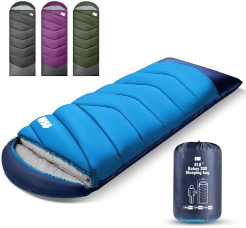 Sleeping Bags for Adults Teens, 4 Season Camping Sleeping Bag Waterproof,Machine Washable Backpacking Gear for Cool Weather,Outdoor Tent Hiking Hunting,with Compression Sack,86.6x31.5
