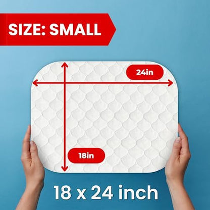 RMS Ultra Soft 4-Layer Washable Incontinence Bed Pad, 18"x24" (3 Pack)