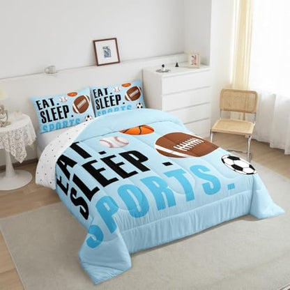 Feelyou Sports Comforter Set Toddler Size for Kids Boys Girls