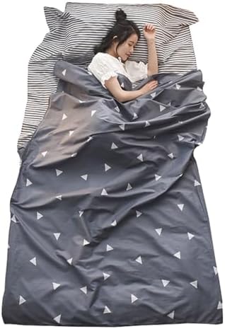 TRIWONDER Sleeping Bag Liner Cotton Camping Travel Sheet Sleep Sack Adult for Hostels Outdoor Picnic Planes Trains