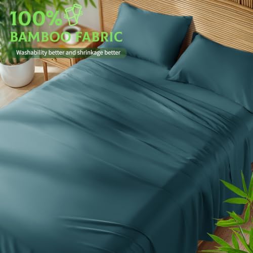 SONORO KATE 100% Viscose Derived from Bamboo_Sheets, Extra Deep Pocket,4PC