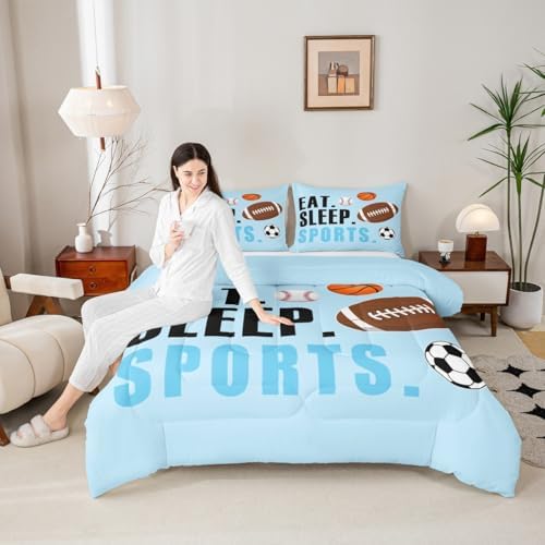 Feelyou Sports Comforter Set Toddler Size for Kids Boys Girls