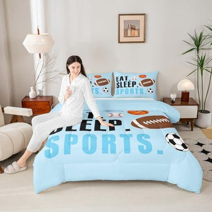 Feelyou Sports Comforter Set Toddler Size for Kids Boys Girls