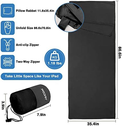 JAICOM Sleeping Bag Liner, Travel Sheets Ultralight Summer Sleeping Bag