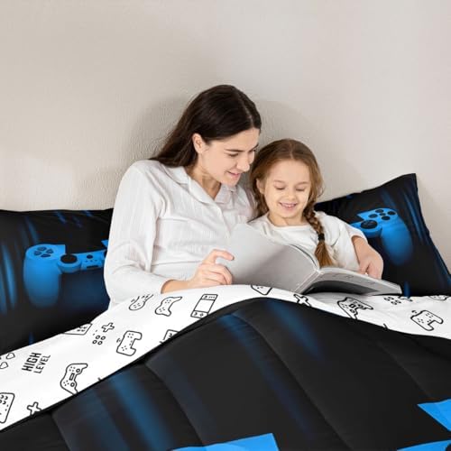 Feelyou Boys Gamer Comforter Set Twin Size for Boys Kids