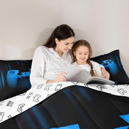Feelyou Boys Gamer Comforter Set Twin Size for Boys Kids