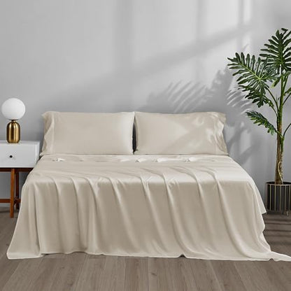 ACCURATEX Cooling Sheets for Hot Sleepers, California King Size, Beige