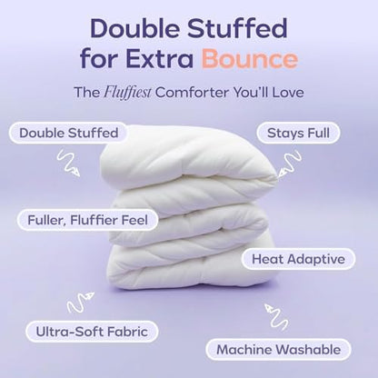 Mellow Marshmellow Comforter, Oeko-TEX Fabric (Sand, Full/Queen)
