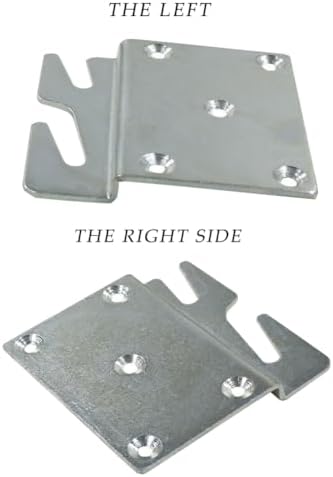 FoyaHome 2 Pcs Universal Wood Bed Headboard Brackets, Silvery Adjustable Bed Rail Hook Plates