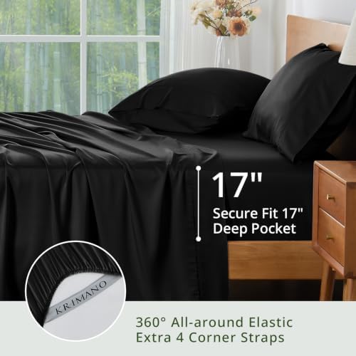 Bamboo Viscose Sheet Set California King Size, Cooling Sheets 4pcs