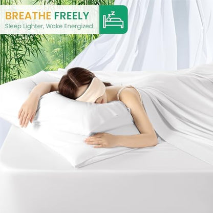 SONORO KATE 100% Viscose Derived from Bamboo_Sheets Cal King Size,4PC