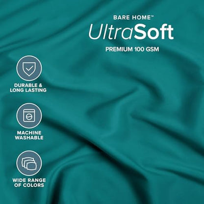 Bare Home Queen Fitted Sheet - 1800 Ultra-Soft (Queen, Emerald)