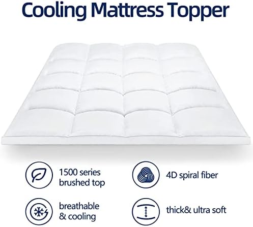 CHOPINMOON King Mattress Topper for Back Pain, Thick Mattress Pad Cover