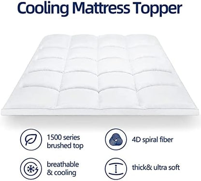 CHOPINMOON California King Mattress Topper, Thick Mattress Pad Cover