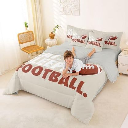 Erosebridal Football Comforter Set with Sheets 7 Piece Queen