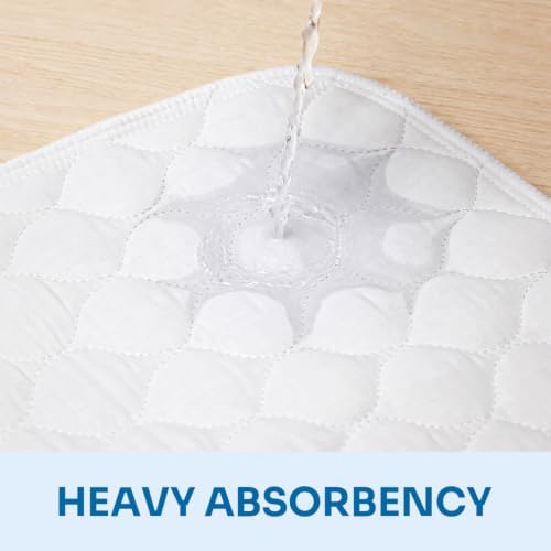 Ultra Soft Quilted Bed Pads, 18" x 24" (3 Pack), Heavy Absorbency Underpads