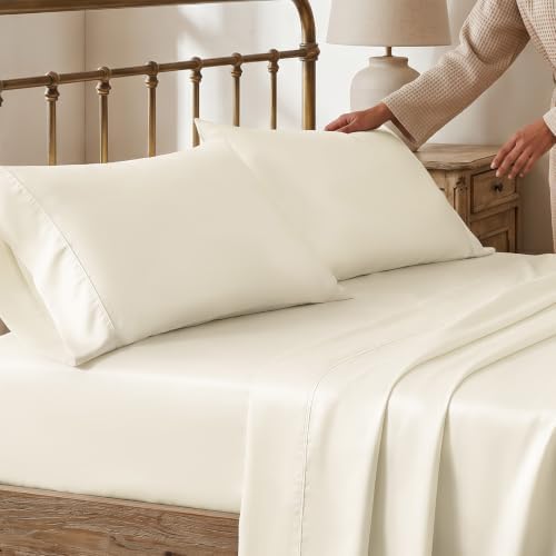 EverGrace Tencel™ Sheet Set, Breathable & Cooling, Queen, Ivory White