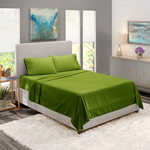 Nestl Full XL Sheet Set - Bed Sheets - Calla Green - 4-Piece Deep Pocket