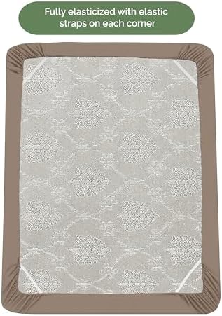 Elegant Comfort 1500 Premium Hotel Quality 18-21 Inches Deep - Extra Deep Pocket Single Fitted Sheet for High Mattress, Luxury and Softest, Smart Pocket - Wrinkle Free, Twin/Twin XL, Taupe