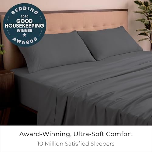 Mellanni Iconic 4-Piece, Ultra Soft Sheet Set (California King, Gray)