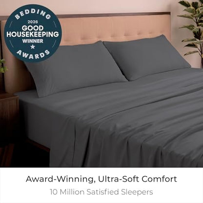 Mellanni Iconic 4-Piece, Ultra Soft Sheet Set (California King, Gray)