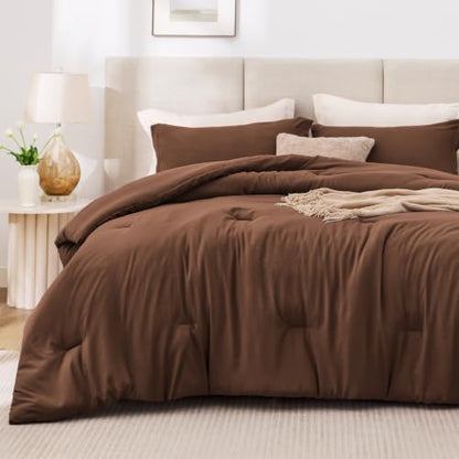 Love's cabin Brown Twin/Twin XL Comforter Set, 2-Piece Prewashed Bed Set
