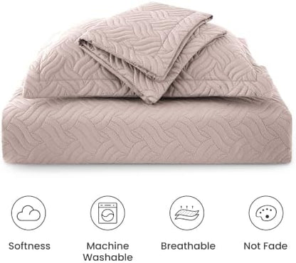 Love's cabin Full Quilt Set, Lightweight Bedspread Comforter, Burlwood