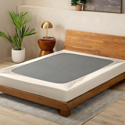 Bare Home Queen Size Box Spring Cover Wrap Around (Queen, Sand)
