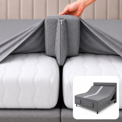 3-in-1 Split King Gap Filler for Adjustable Bed, Gray, 79"x79"