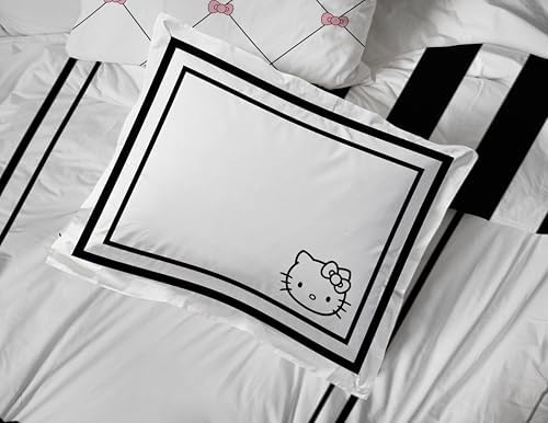Sanrio Hello Kitty Twin Comforter Set 5 Piece Bedding for Girls, White
