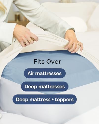 Extra Deep Flex Top Split Head King Sheet Set - 6pc Sheets - Off White