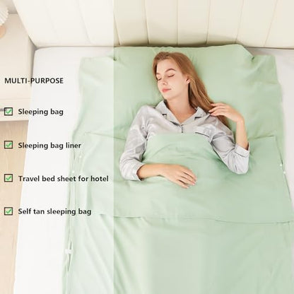 Sleeping Bag Liner, Ultralight & Compact Travel Sheet for Hotel